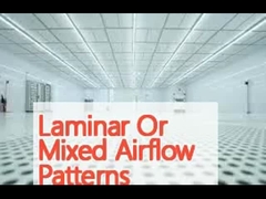 ল্যামিনার বা মিশ্রিত বায়ু প্রবাহের নিদর্শন H14/H13 হেপা ফিল্টার সহ মডুলার ক্লিন রুম 0.3-0.5m/s গড় বাতাসের গতি