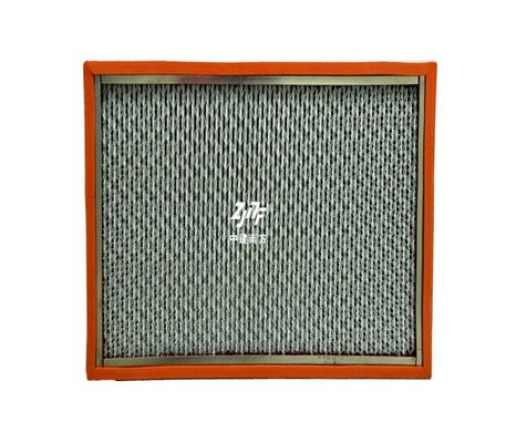 শিল্প কারখানা সেমিকন্ডাক্টর H14 H13 250°C গ্লাস ফাইবার HEPA ফিল্টার, উচ্চ তাপমাত্রা প্রতিরোধী HEPA বায়ু ফিল্টার প্যানেল