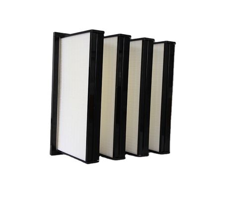 উচ্চ দক্ষতা pleated HEPA H14 H13 V ব্যাংক বায়ু ফিল্টার জন্য বায়ুচলাচল সিস্টেম Purifier