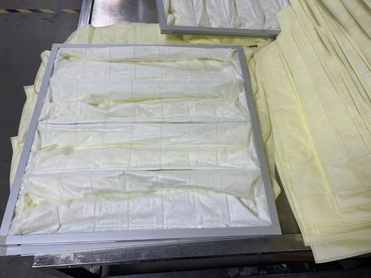 ফাইবারগ্লাস 6 Hvac এয়ার ফিল্টার এয়ার ফিল্টার ব্যাগ কাস্টম ফ্রেম জন্য পরিষ্কার বায়ু পরিশোধক
