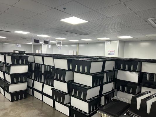 সুপারফাইন ফাইবার গ্লাস পেপার সহ গ্যালভানাইজড স্টিল ভি ব্যাংক এয়ার ফিল্টার