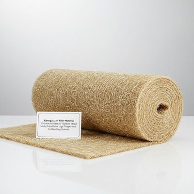 quality ফাইবারগ্লাস এয়ার ফিল্টার উপাদান তাপ প্রতিরোধী বায়ু ফিল্টারিং মিডিয়া উচ্চ তাপমাত্রা বায়ু হ্যান্ডলিং সিস্টেমের জন্য উপযুক্ত factory